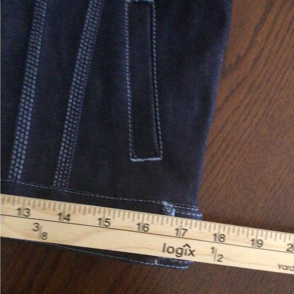 Platinum Nova Jean Boys Large 6/7 Dark Wash Denim Jacket Embroidered Hip Hop Y2K - Picture 6 of 14